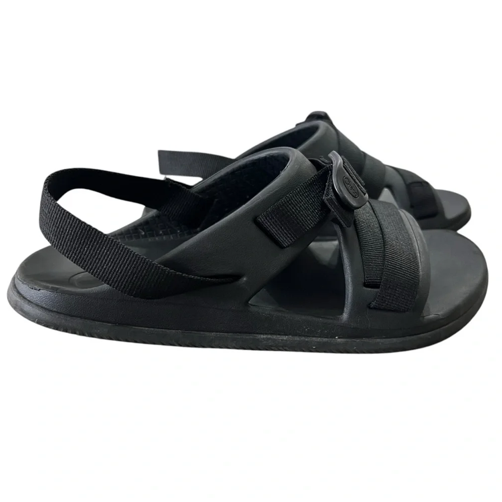 CHACO CHILLOS MENS BLACK SLIDES ADJUSTABLE SPORTS SANDAL WITH HEEL STRAP SIZE 8